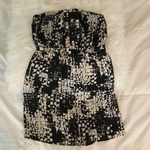 Mind Code Black and White Multi Bandeau Dress